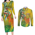 Australia Day Special Couples Matching Long Sleeve Bodycon Dress and Long Sleeve Button Shirt - Aussie Hoodie