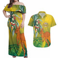 Australia Day Special Couples Matching Off Shoulder Maxi Dress and Hawaiian Shirt - Aussie Hoodie
