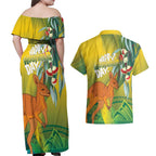 Australia Day Special Couples Matching Off Shoulder Maxi Dress and Hawaiian Shirt - Aussie Hoodie