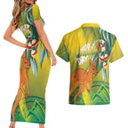 Australia Day Special Couples Matching Short Sleeve Bodycon Dress and Hawaiian Shirt - Aussie Hoodie
