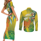 Australia Day Special Couples Matching Short Sleeve Bodycon Dress and Long Sleeve Button Shirt - Aussie Hoodie