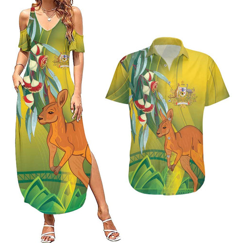 Australia Day Special Couples Matching Summer Maxi Dress and Hawaiian Shirt - Aussie Hoodie