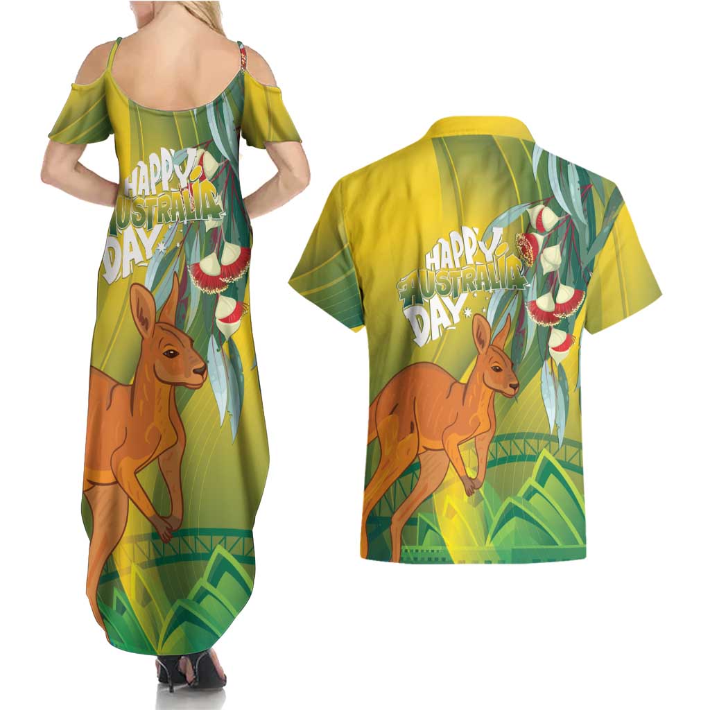 Australia Day Special Couples Matching Summer Maxi Dress and Hawaiian Shirt - Aussie Hoodie