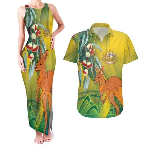 Australia Day Special Couples Matching Tank Maxi Dress and Hawaiian Shirt - Aussie Hoodie