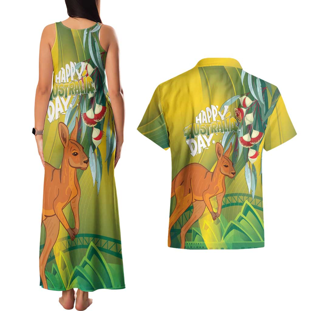 Australia Day Special Couples Matching Tank Maxi Dress and Hawaiian Shirt - Aussie Hoodie