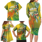 Australia Day Special Family Matching Long Sleeve Bodycon Dress and Hawaiian Shirt - Aussie Hoodie