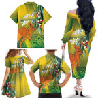 Australia Day Special Family Matching Off The Shoulder Long Sleeve Dress and Hawaiian Shirt - Aussie Hoodie