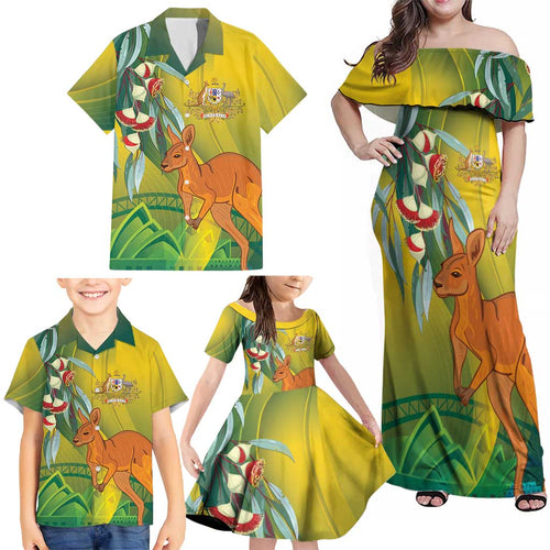Australia Day Special Family Matching Off Shoulder Maxi Dress and Hawaiian Shirt - Aussie Hoodie