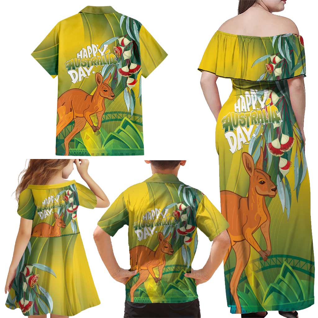 Australia Day Special Family Matching Off Shoulder Maxi Dress and Hawaiian Shirt - Aussie Hoodie