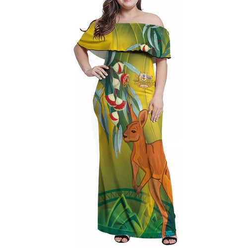 Australia Day Special Family Matching Off Shoulder Maxi Dress and Hawaiian Shirt - Aussie Hoodie