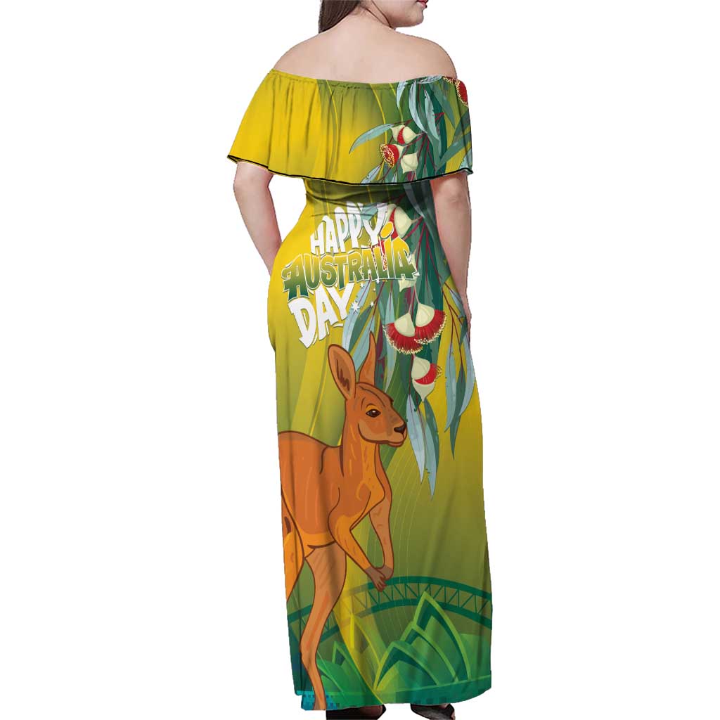 Australia Day Special Family Matching Off Shoulder Maxi Dress and Hawaiian Shirt - Aussie Hoodie