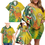 Australia Day Special Family Matching Off Shoulder Short Dress and Hawaiian Shirt - Aussie Hoodie