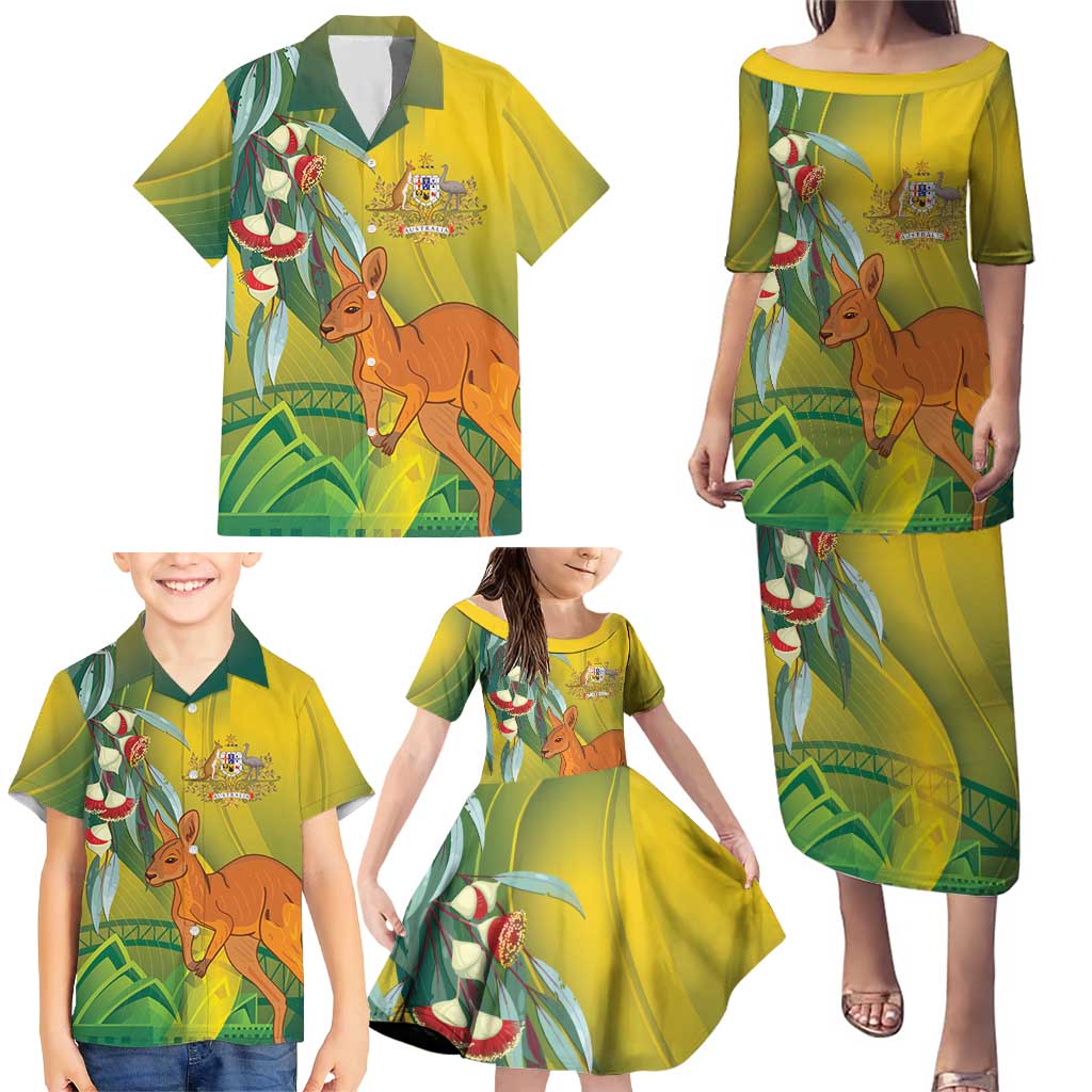 Australia Day Special Family Matching Puletasi and Hawaiian Shirt - undefined