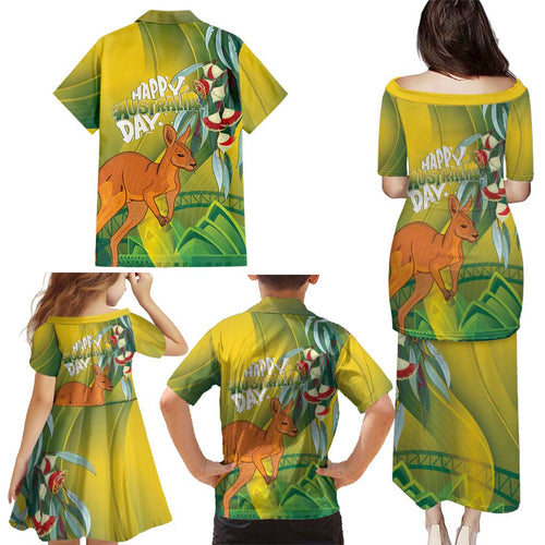 Australia Day Special Family Matching Puletasi and Hawaiian Shirt - undefined