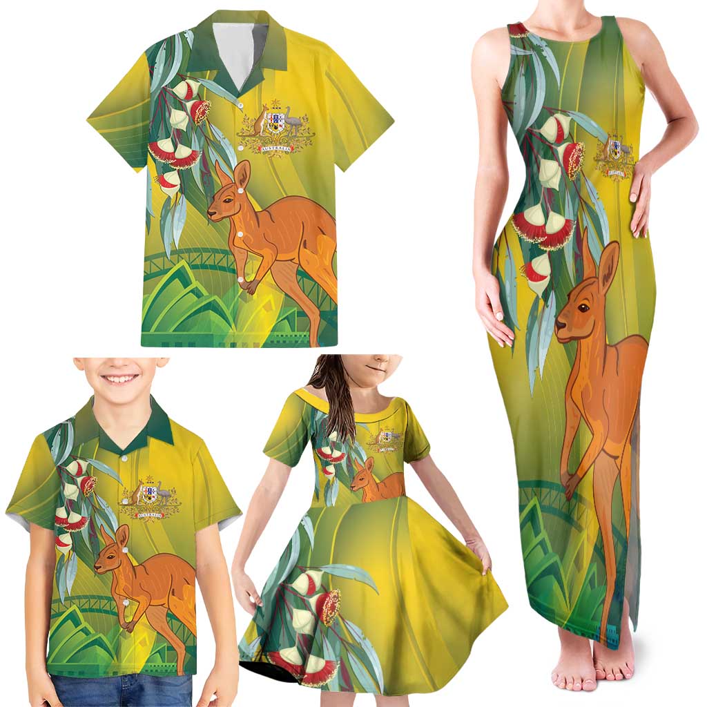 Australia Day Special Family Matching Tank Maxi Dress and Hawaiian Shirt - Aussie Hoodie