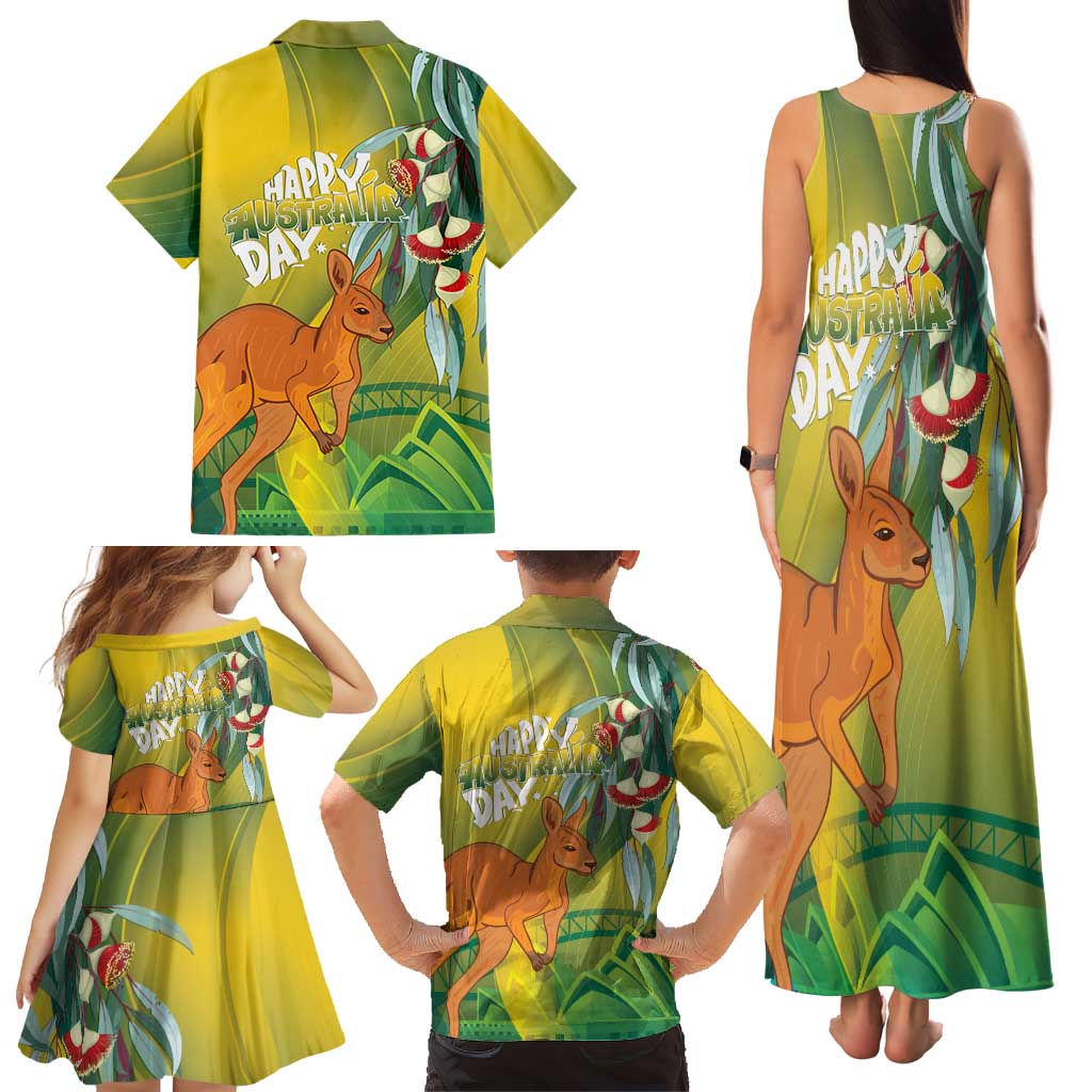 Australia Day Special Family Matching Tank Maxi Dress and Hawaiian Shirt - Aussie Hoodie