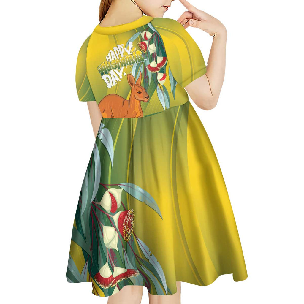 Australia Day Special Kid Short Sleeve Dress - Aussie Hoodie