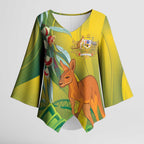 Australia Day Special Kimono Sleeve Blouse - Aussie Hoodie