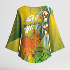 Australia Day Special Kimono Sleeve Blouse - Aussie Hoodie