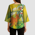 Australia Day Special Kimono Sleeve Blouse - Aussie Hoodie