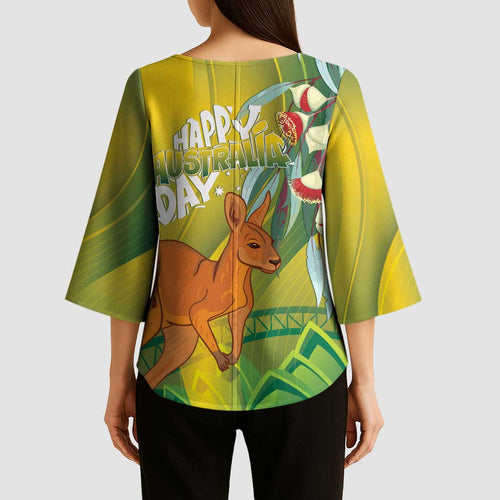 Australia Day Special Kimono Sleeve Blouse - Aussie Hoodie