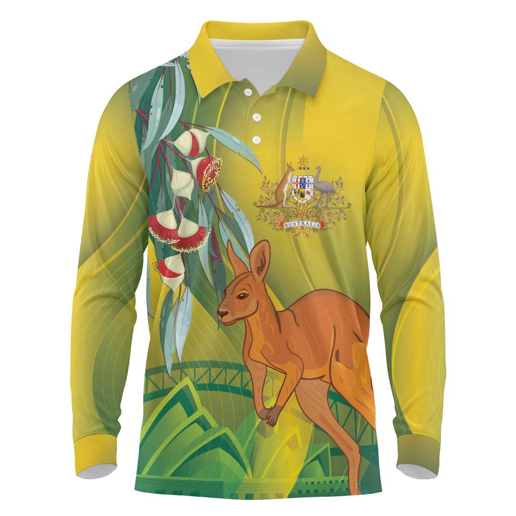 Australia Day Special Long Sleeve Polo Shirt - Aussie Hoodie