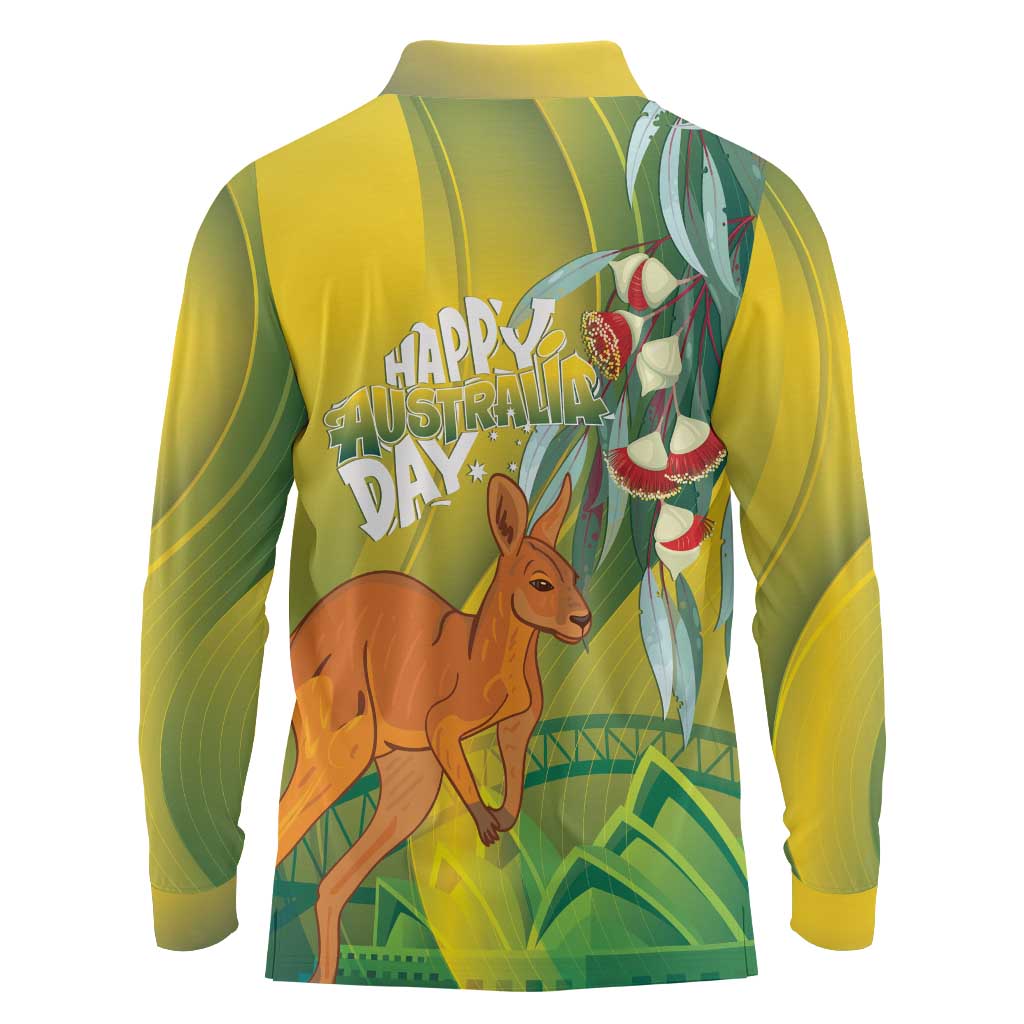Australia Day Special Long Sleeve Polo Shirt - Aussie Hoodie