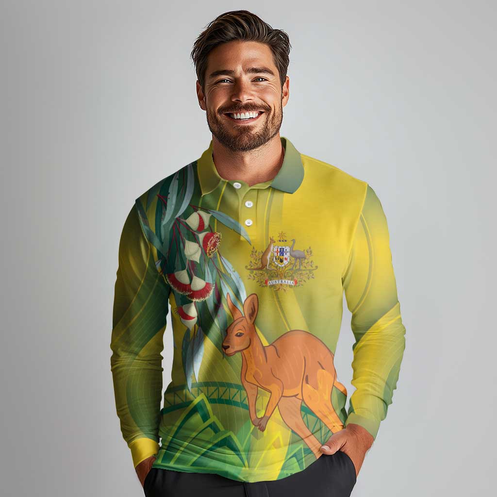 Australia Day Special Long Sleeve Polo Shirt - Aussie Hoodie