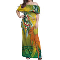 Australia Day Special Off Shoulder Maxi Dress - Aussie Hoodie