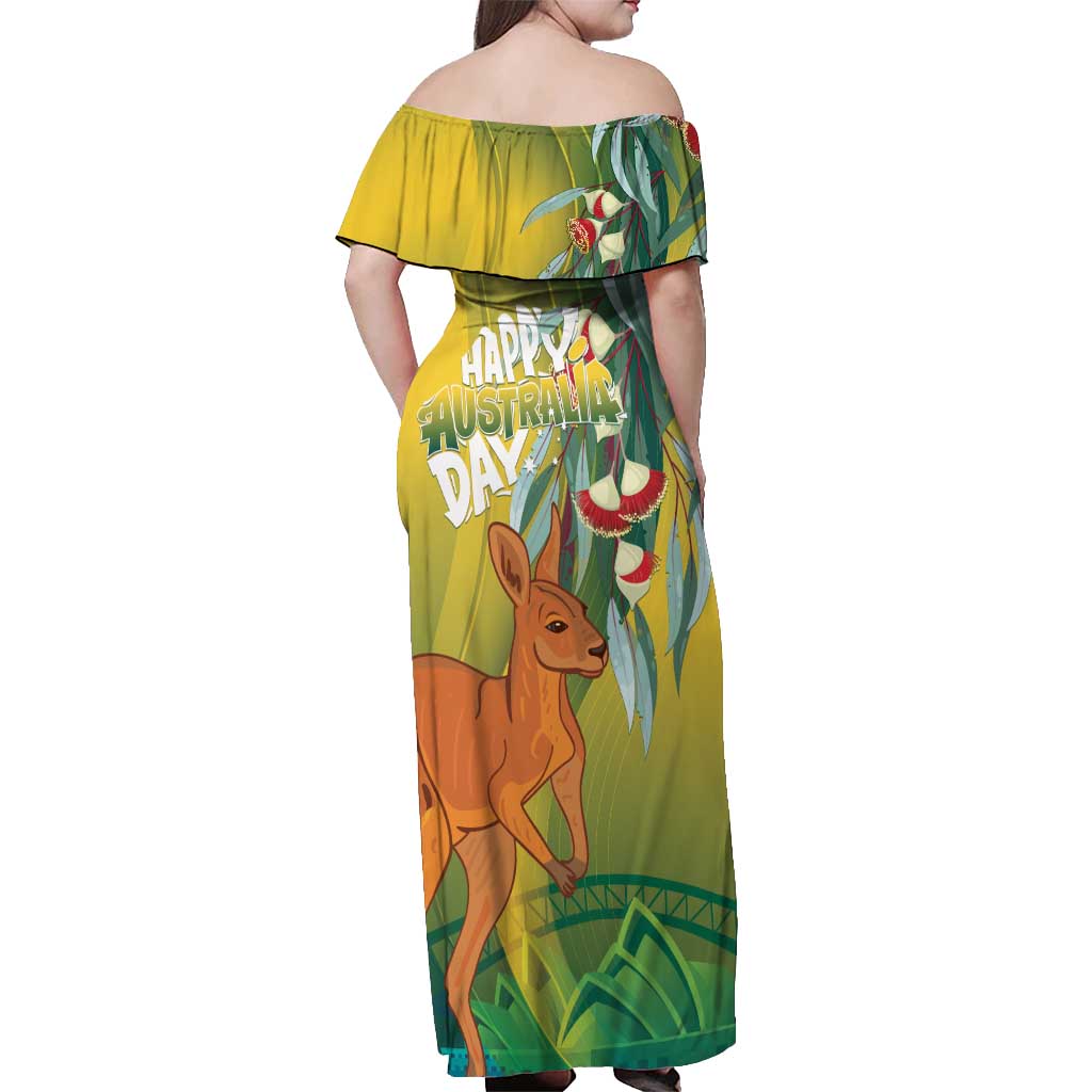 Australia Day Special Off Shoulder Maxi Dress - Aussie Hoodie