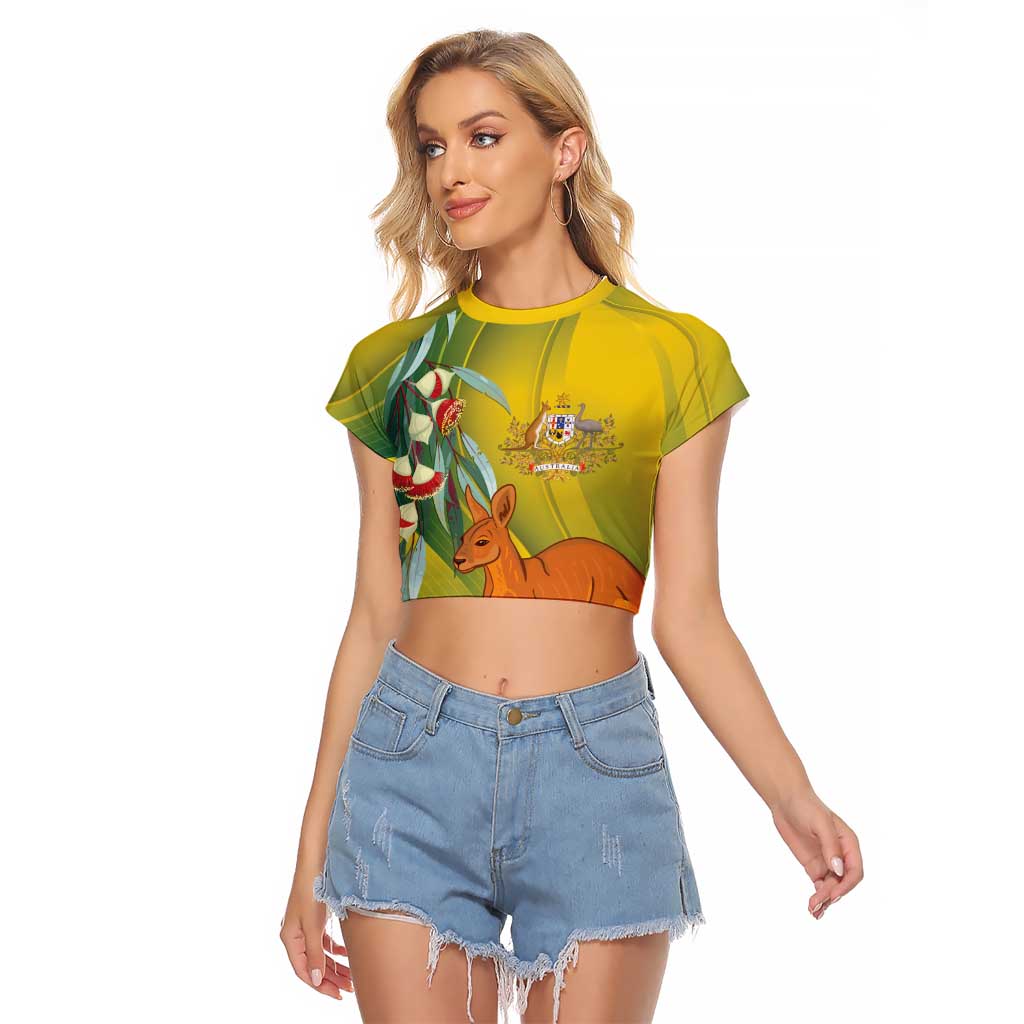 Australia Day Special Raglan Cropped T Shirt - Aussie Hoodie