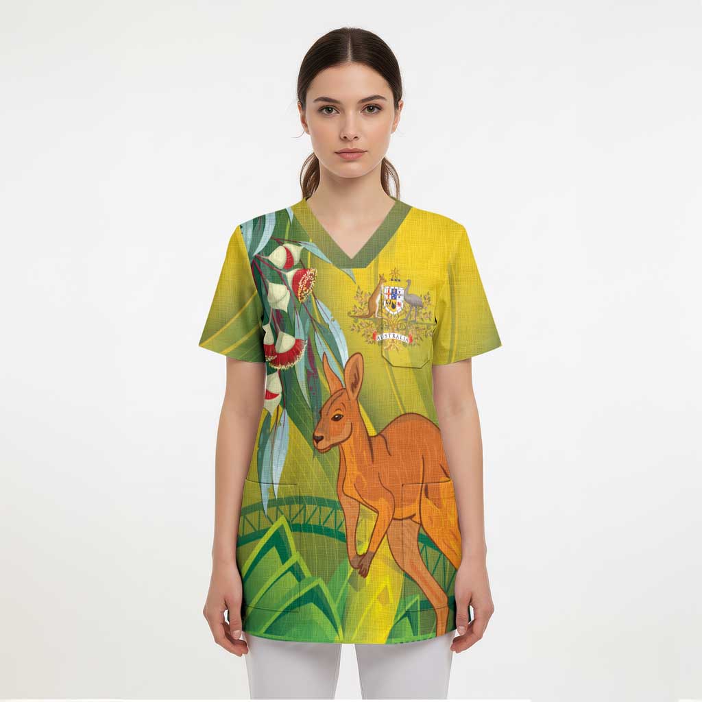 Australia Day Special Scrub Top - Aussie Hoodie