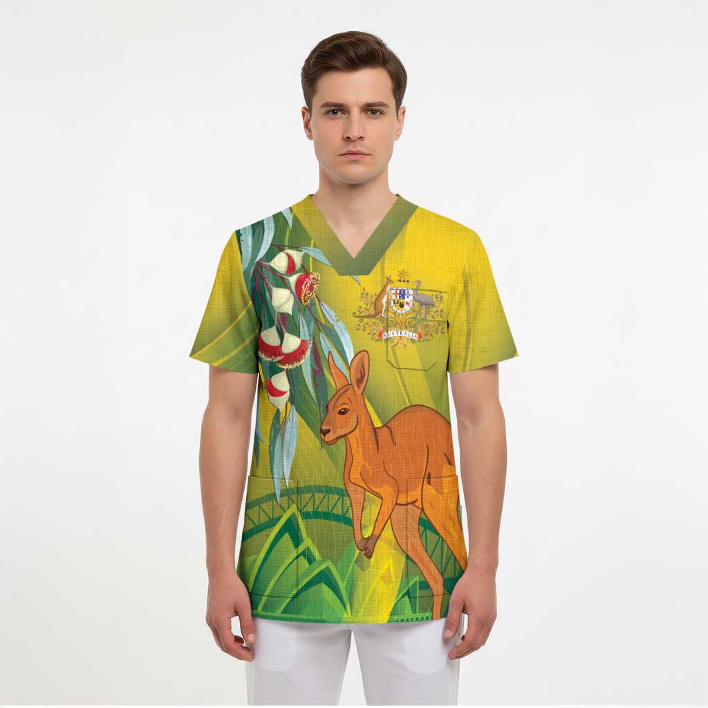 Australia Day Special Scrub Top - Aussie Hoodie