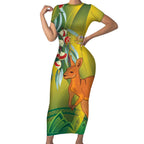Australia Day Special Short Sleeve Bodycon Dress - Aussie Hoodie