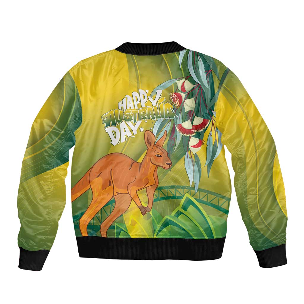 Australia Day Special Sleeve Zip Bomber Jacket - Aussie Hoodie