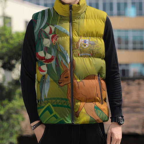 Australia Day Special Sleeveless Puffer Jacket - Aussie Hoodie