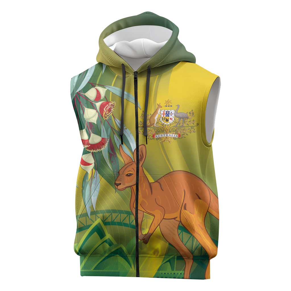 Australia Day Special Sleeveless Zip Hoodie - Aussie Hoodie