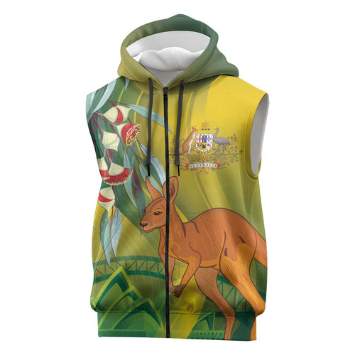 Australia Day Special Sleeveless Zip Hoodie - Aussie Hoodie