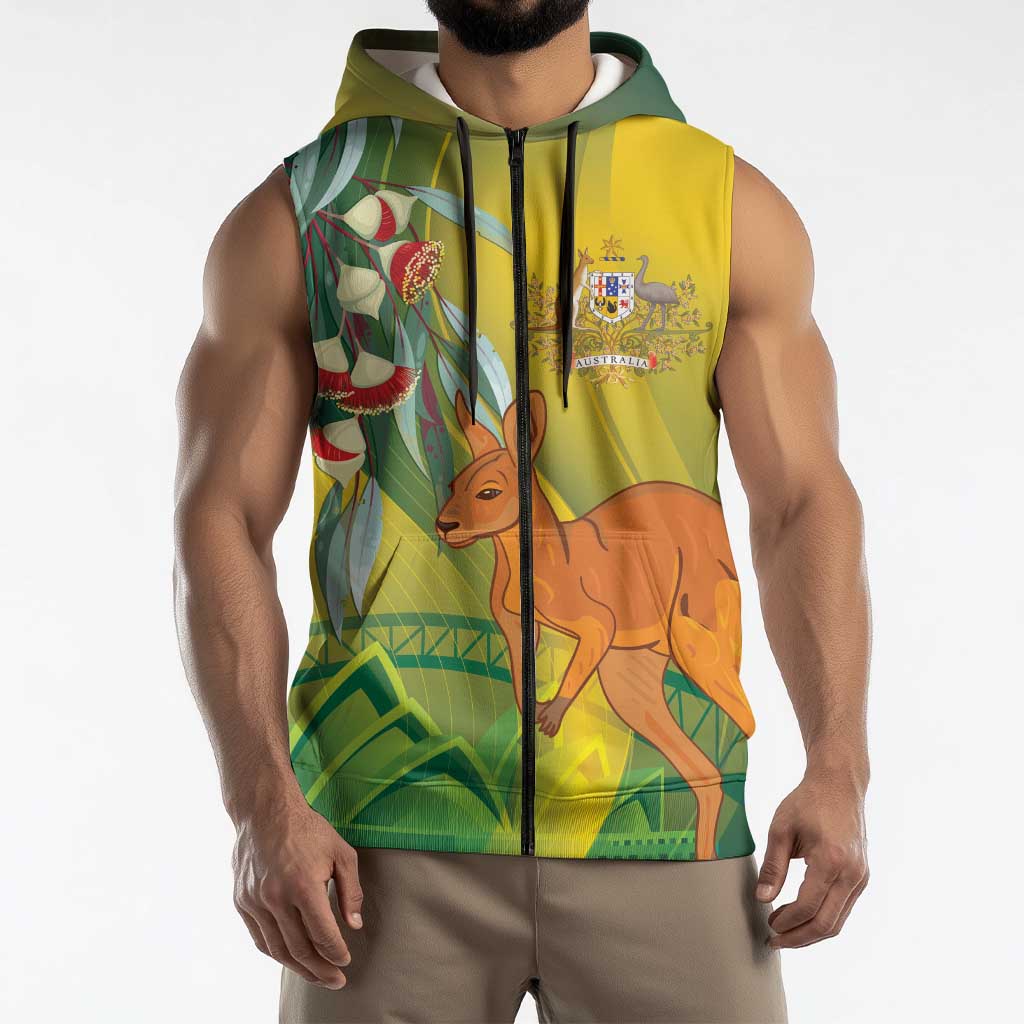 Australia Day Special Sleeveless Zip Hoodie - Aussie Hoodie
