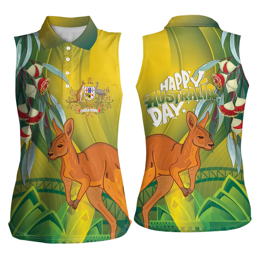 Australia Day Special Women Sleeveless Polo Shirt - Aussie Hoodie