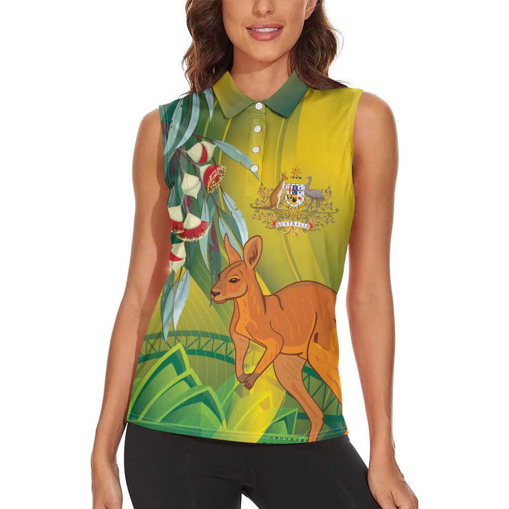 Australia Day Special Women Sleeveless Polo Shirt - Aussie Hoodie