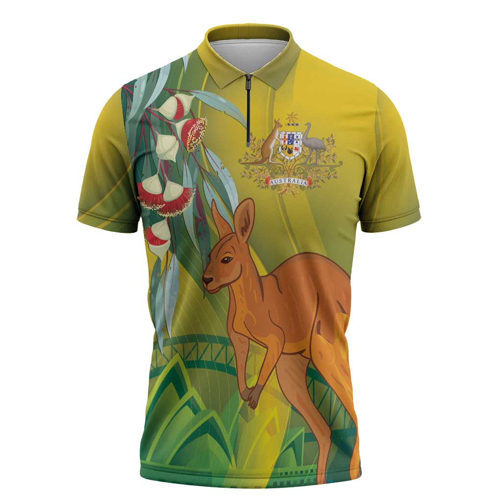 Australia Day Special Zipper Polo Shirt - Aussie Hoodie