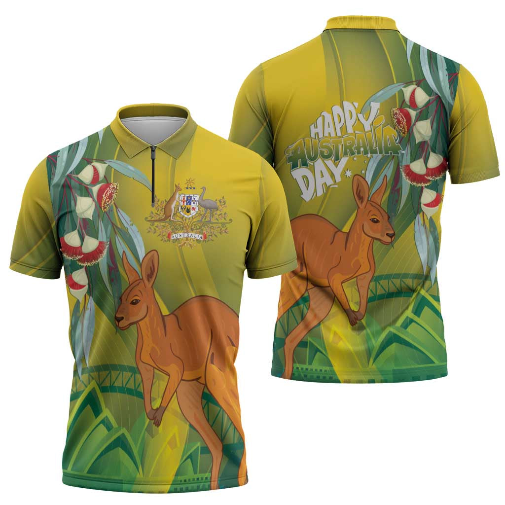 Australia Day Special Zipper Polo Shirt - Aussie Hoodie