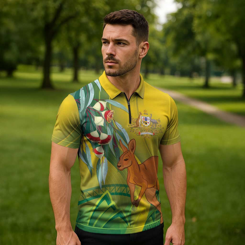 Australia Day Special Zipper Polo Shirt - Aussie Hoodie