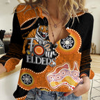 Personalised NAIDOC Week 2023 NRL Tigers For Our Elders Women Casual Shirt LT7