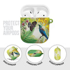 New Zealand Maori Mahuru AirPods Case Tui With Pikawakawa Spring Colors