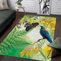 New Zealand Maori Mahuru Area Rug Tui With Pikawakawa Spring Colors