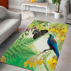 New Zealand Maori Mahuru Area Rug Tui With Pikawakawa Spring Colors