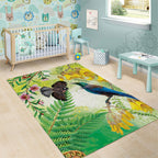 New Zealand Maori Mahuru Area Rug Tui With Pikawakawa Spring Colors