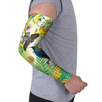 New Zealand Maori Mahuru Arm Sleeves Tui With Pikawakawa Spring Colors